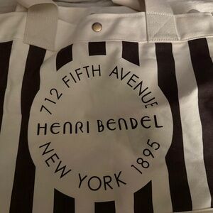 Henri Bendel Striped Canvas Bag